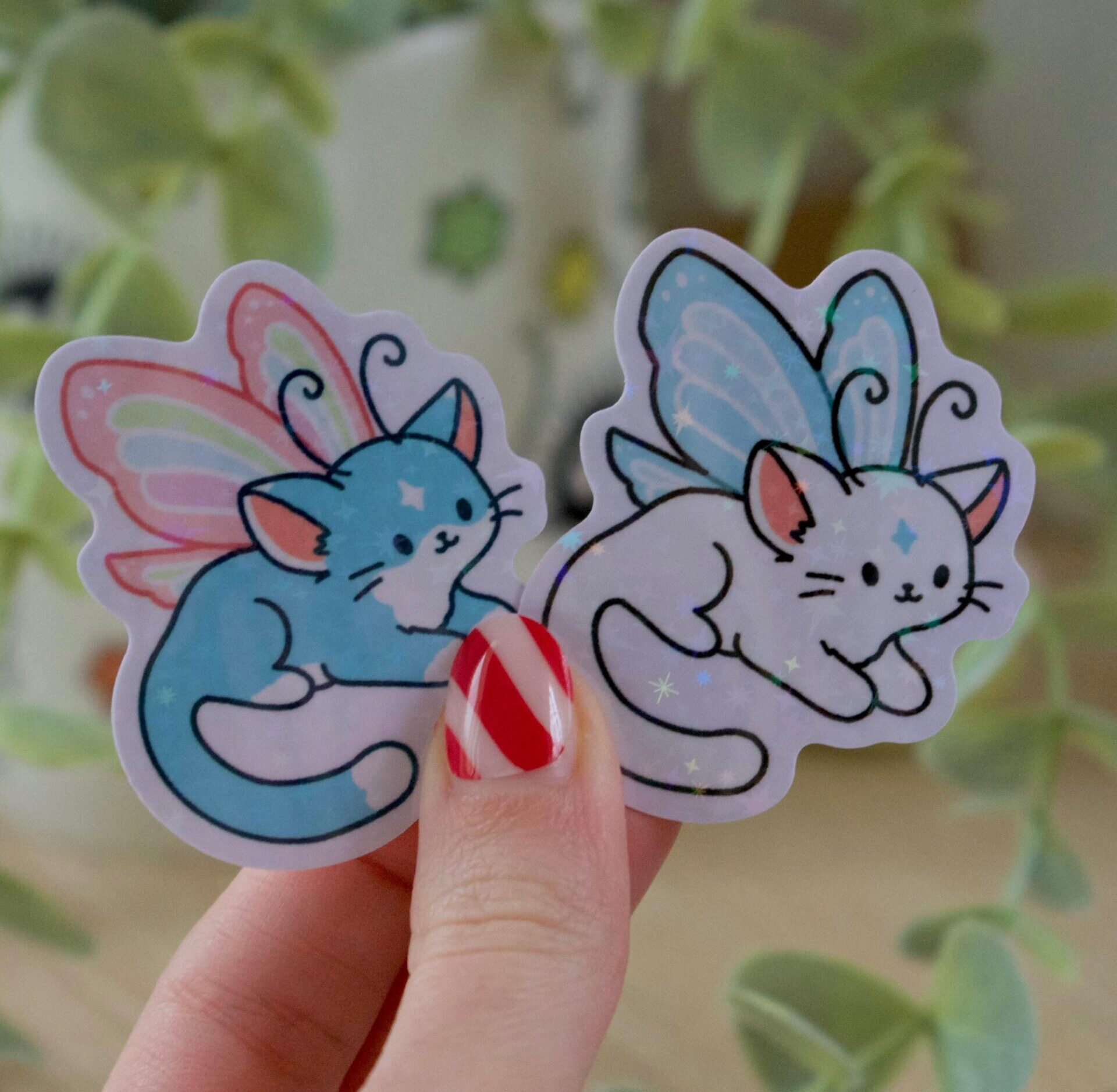 Sparkly Fairy Cat Stickers